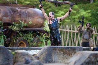 Ben Stiller in una scena dell'action comedy Tropic Thunder