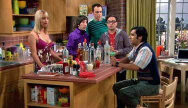 Johnny Galecki, Jim Parsons, Simon Helberg, Kaley Cuoco e Kunal Nayyar nell'episodio The Grasshopper Experiment  di The Big Bang Theory