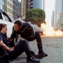 Will Smith in una scena drammatica di Hancock