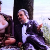 Serena Grandi con Franco Interlenghi in una scena del film Miranda ...