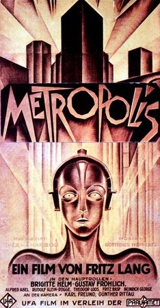 Una locandina di Metropolis, un film di Fritz Lang