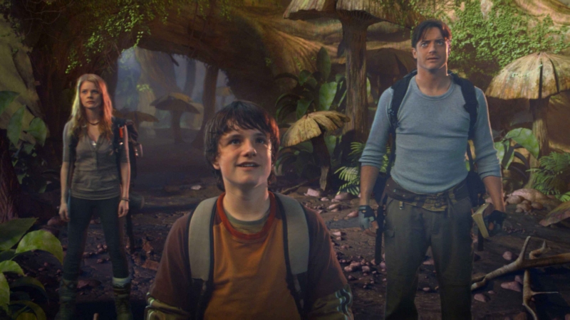 Anita Briem Josh Hutcherson E Brendan Fraser In Una Sequenza Di Journey To The Center Of The Earth 3D 81279