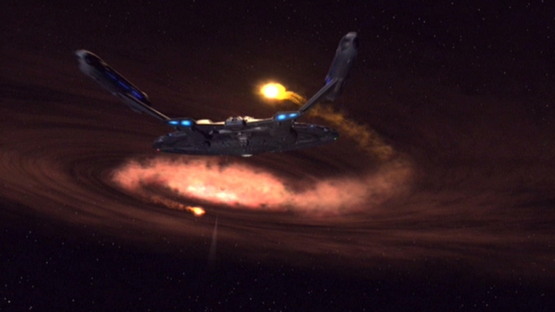 L'Enterprise si avvicina a un Buco Nero