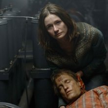 Emily Mortimer e Woody Harrelson in una sequenza di Transsiberian