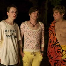 Kevin Covais, Drake Bell e Andrew Caldwell in una scena del film College