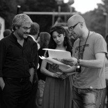 Pino Insegno, Carlotta Tesconi e Gianluca Sodaro sul set di Ti stramo