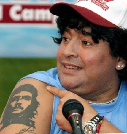 Diego Armando Maradona Mostra Un Tatuaggio Di Che Guevara 81899