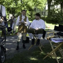 Il regista Clark Gregg e Brad William Henke sul set di Soffocare