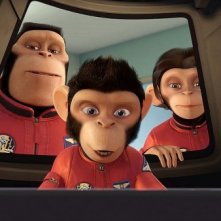 Titan, Comet e Luna in un'immagine del film Space Chimps