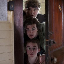 Kevin Covais, Drake Bell e Andrew Caldwell in una sequenza del film College