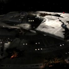 L'astronave Enterprie è gravemente danneggiata dopo uno scontro con gli Xindi nella terza stagione della serie Enterprise, episodio: Danni alla nave