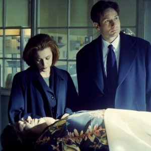 David Duchovny e Gillian Anderson in X-Files