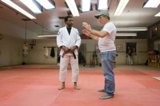 Chiwetel Ejiofor e il regista David Mamet sul set del film Redbelt