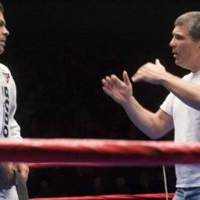 John Machado e il regista David Mamet sul set del film Redbelt