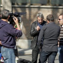 Mimmo Calopresti sul set de La fabbrica dei tedeschi