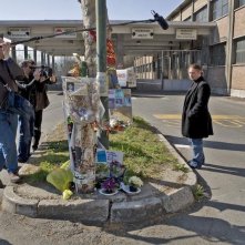 Un'immagine dal set del documentario La fabbrica dei tedeschi