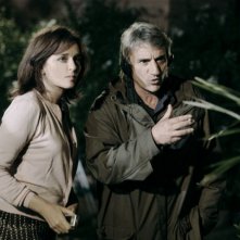 Valeria Golino e Mimmo Calopresti sul set del documentario La fabbrica dei tedeschi