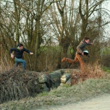 Alberto Gerundo e Mattia De Gasperis in una scena del film Il primo giorno d'inverno