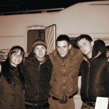 Andrea Semeghini, Mattia De Gasperis e Alberto Gerundo sul set del film Il primo giorno d'inverno