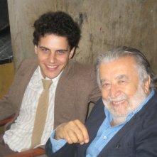 Andrea Montovoli e Pupi Avati sul set del film Il papà di Giovanna.