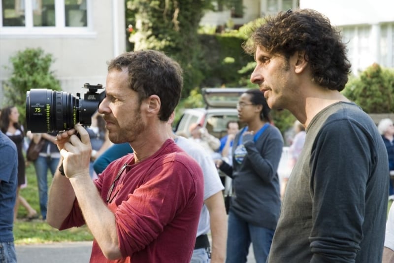 I registi Ethan Coen e Joel Coen sul set del film Burn After Reading