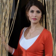 Caterina Murino sul set del film Il seme della discordia