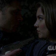 Jensen Ackles e Lauren Cohan in una scena dell'episodio 'Time is on my side' della serie tv Supernatural