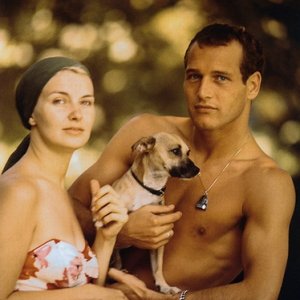 Paul Newman e sua moglie Joanne Woodwad nel 1958