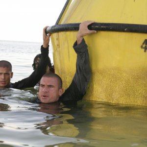 Dominic Purcell e Wentworth Miller in un momento dell'episodio 'Hell or High Water' della serie tv Prison Break