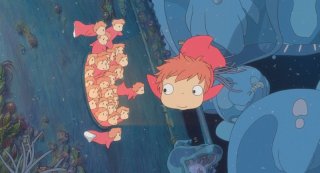 Un'immagine tratta dal film Ponyo on the Cliff by the Sea