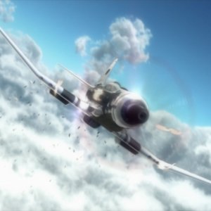 Una scena di The Sky Crawlers