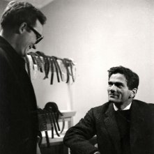 Pier Paolo Pasolini lavora al film La rabbia