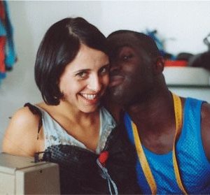 Susy Laude e Thierno Thiam sul set del film Billo - Il Grand Dakhaar