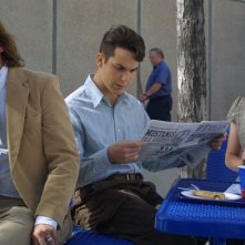 Steve Coogan, Skylar Astin e Phoebe Strole in una scena del film Hamlet 2