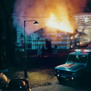 La suggestiva scenografia realizzata da Enzo De Camillis per il film Senso di colpa di M. Spano