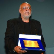 Haile Gerima con in premio speciale della giuria ricevuto a Venezia 65. per 'Teza'