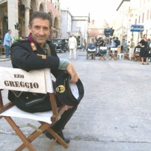Ezio Greggio sul set del film Il papà di Giovanna, diretto da Pupi Avati