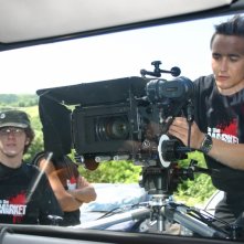 Nicola Santi Amantini e Daniele Bartoli sul set del film IN THE MARKET