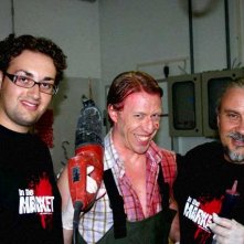 Il regista del film IN THE MARKET, Lorenzo Lombardi con Ottaviano Blitch e Sergio Stivaletti