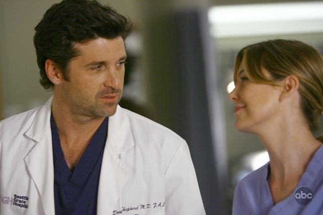 Patrick Dempsey nel ruolo del Dottor Stranamore e Ellen Pompeo nel ruolo di Meredith nella serie Grey's Anatomy, episodio: Dream a little dream of me