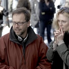 Il regista Fernando Meirelles e Julianne Moore sul set del film Blindness