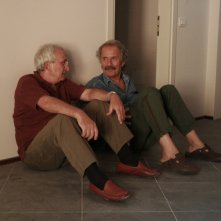 Alberto Franceschini e Paolo Rozzi sul set del documentario Il sol dell'avvenire