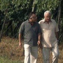 Alberto Franceschini e Roberto Ognibene sul set del documentario Il sol dell'avvenire