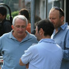 Alberto Franceschini, Gianfranco Pannone e Giovanni Fasanella sul set del documentario Il sol dell'avvenire