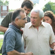 Gianfranco Pannone, Alberto Franceschini e Roberto Ognibene sul set del film Il sol dell'avvenire