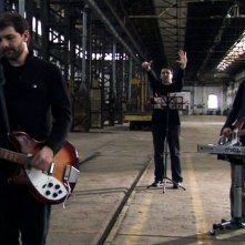 Gli Offlaga Disco Pax sul set de Il sol dell'avvenire