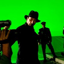Il regista Frank Miller sul set del film The Spirit