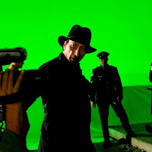 Il regista Frank Miller sul set del film The Spirit