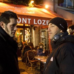 Jalil Lespert e il regista Marco Pontecorvo sul set del film Pa-ra-da