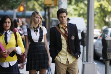 Taylor Momsen e Penn Badgley nell'episodio 'The Serena Also Rises' della serie tv Gossip Girl